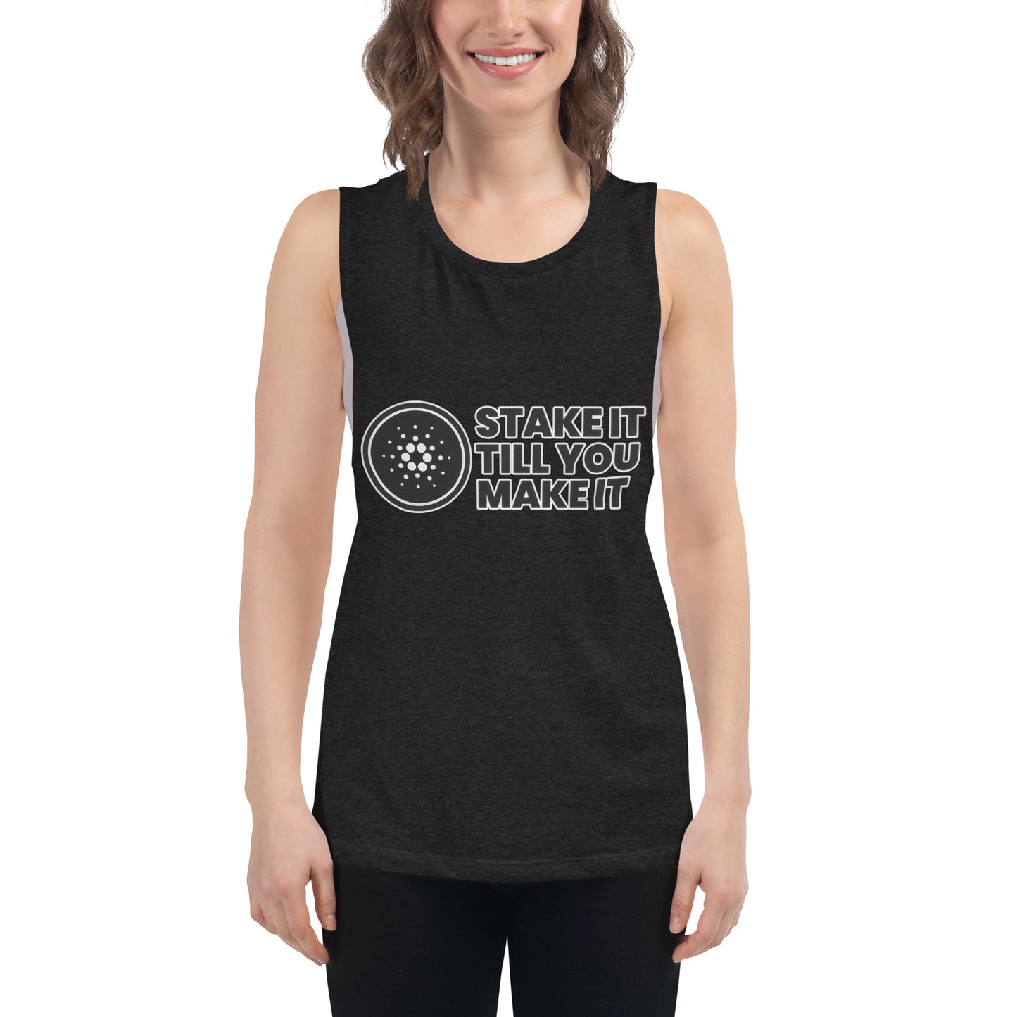 Stake It Till You Make It Cardano - Ladies’ Muscle Tank