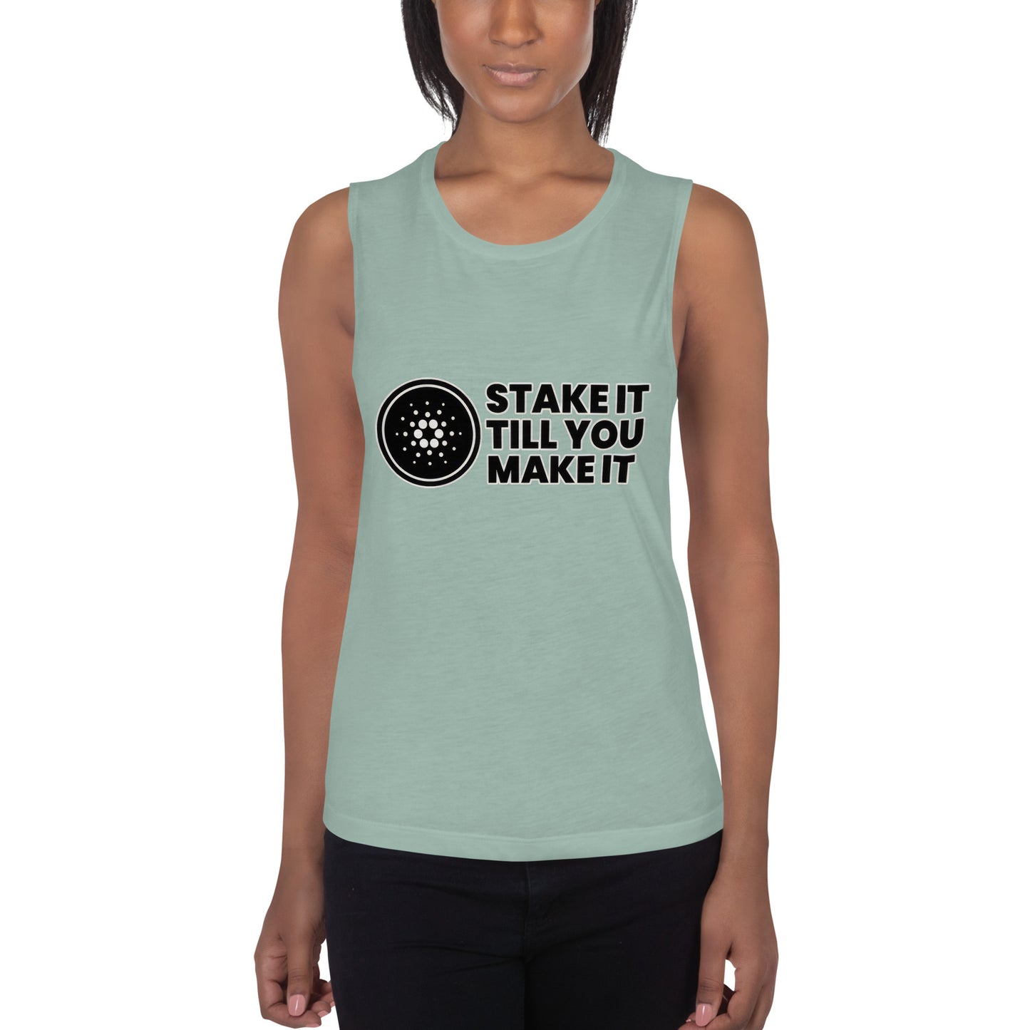 Stake It Till You Make It Cardano - Ladies’ Muscle Tank