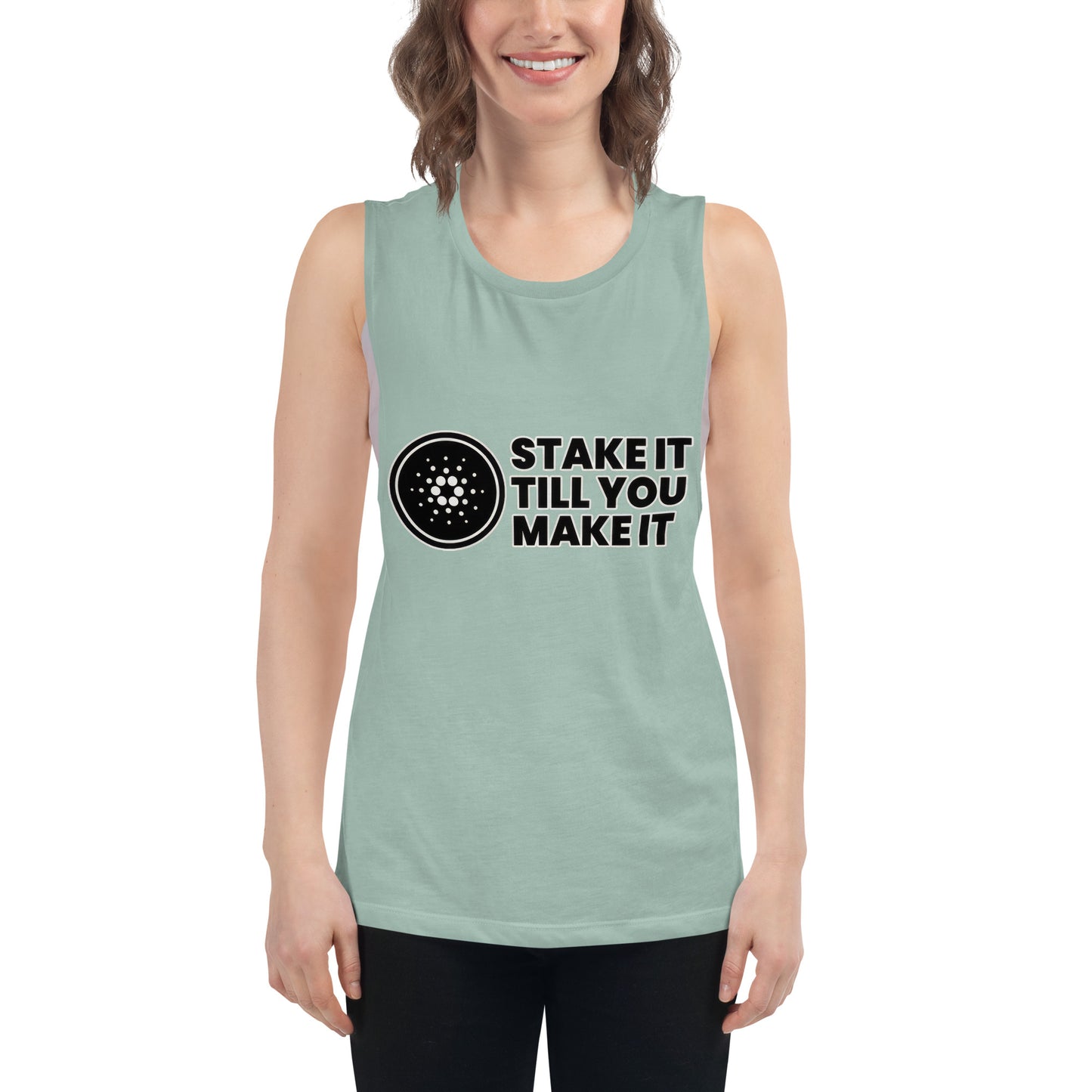 Stake It Till You Make It Cardano - Ladies’ Muscle Tank