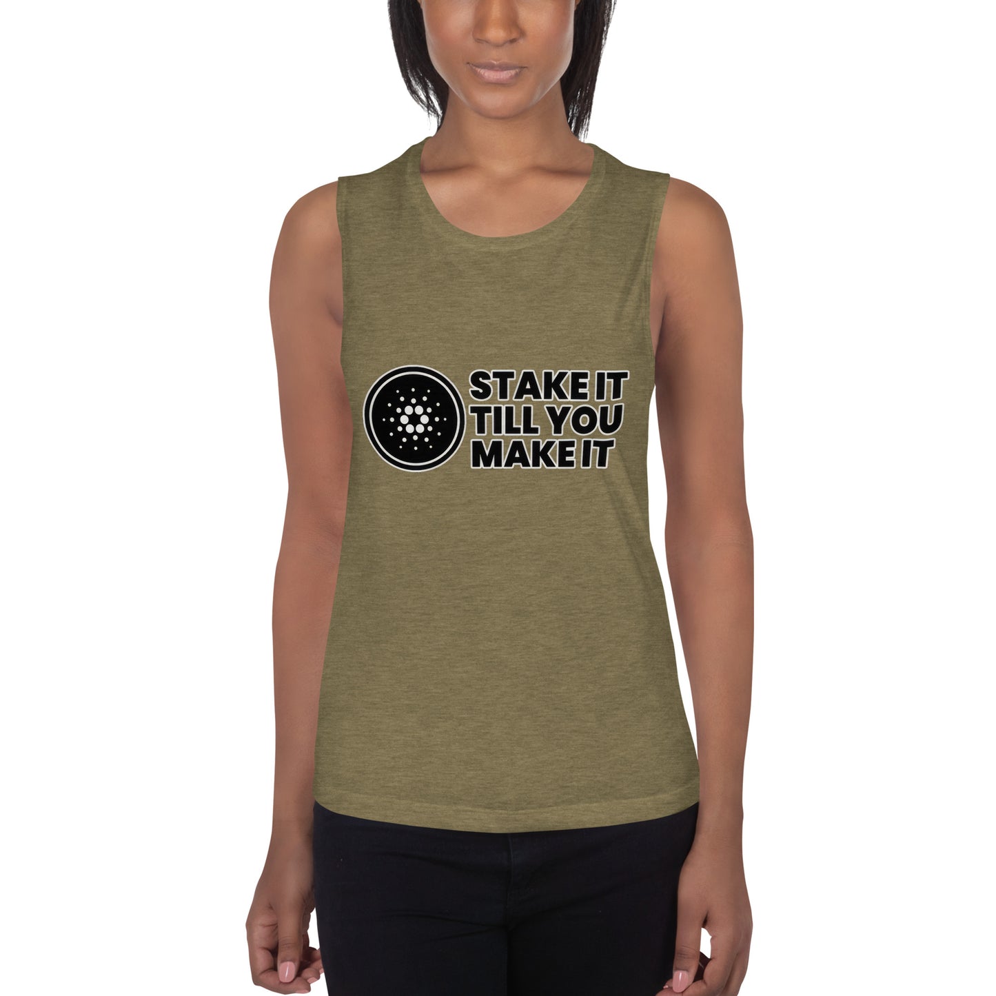 Stake It Till You Make It Cardano - Ladies’ Muscle Tank