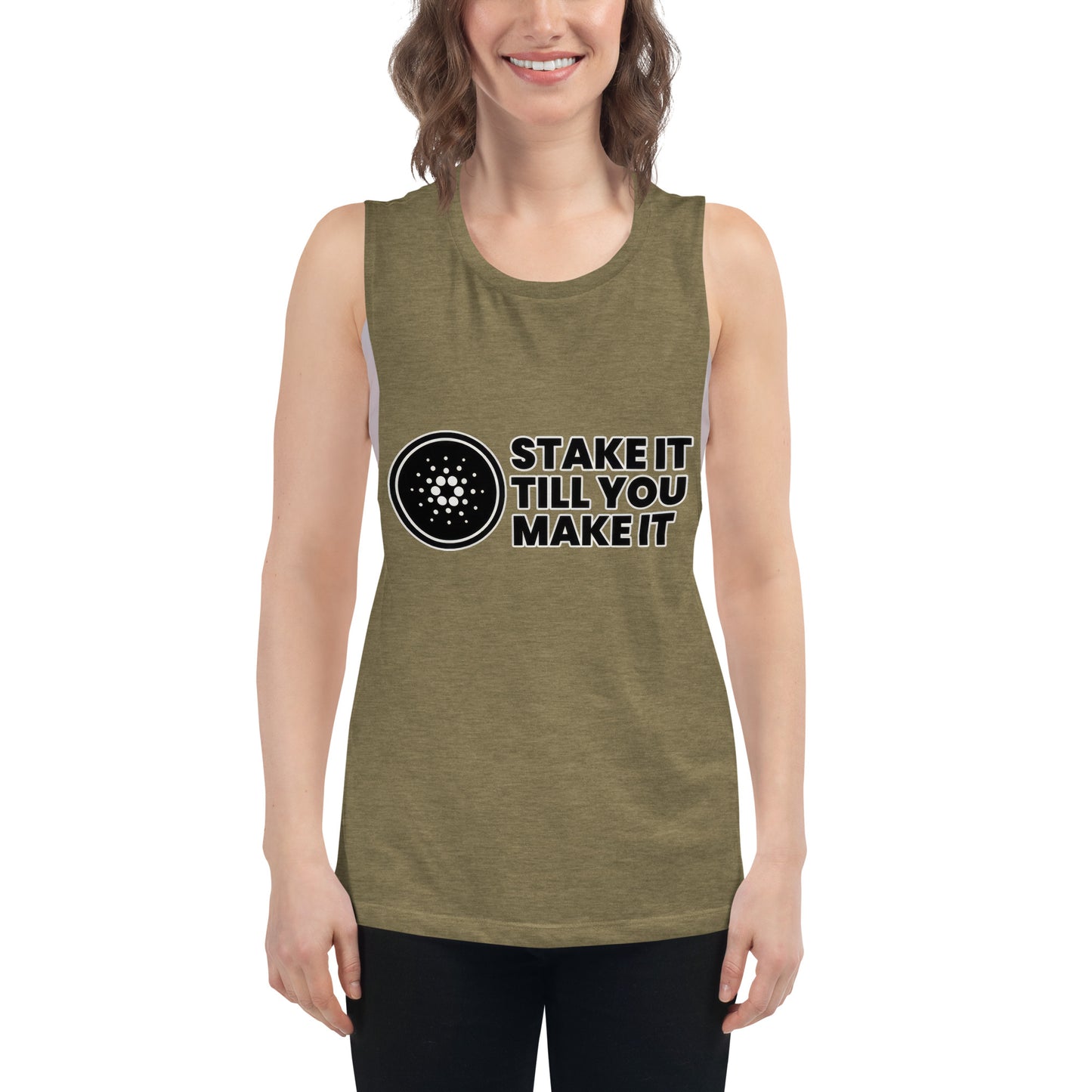 Stake It Till You Make It Cardano - Ladies’ Muscle Tank