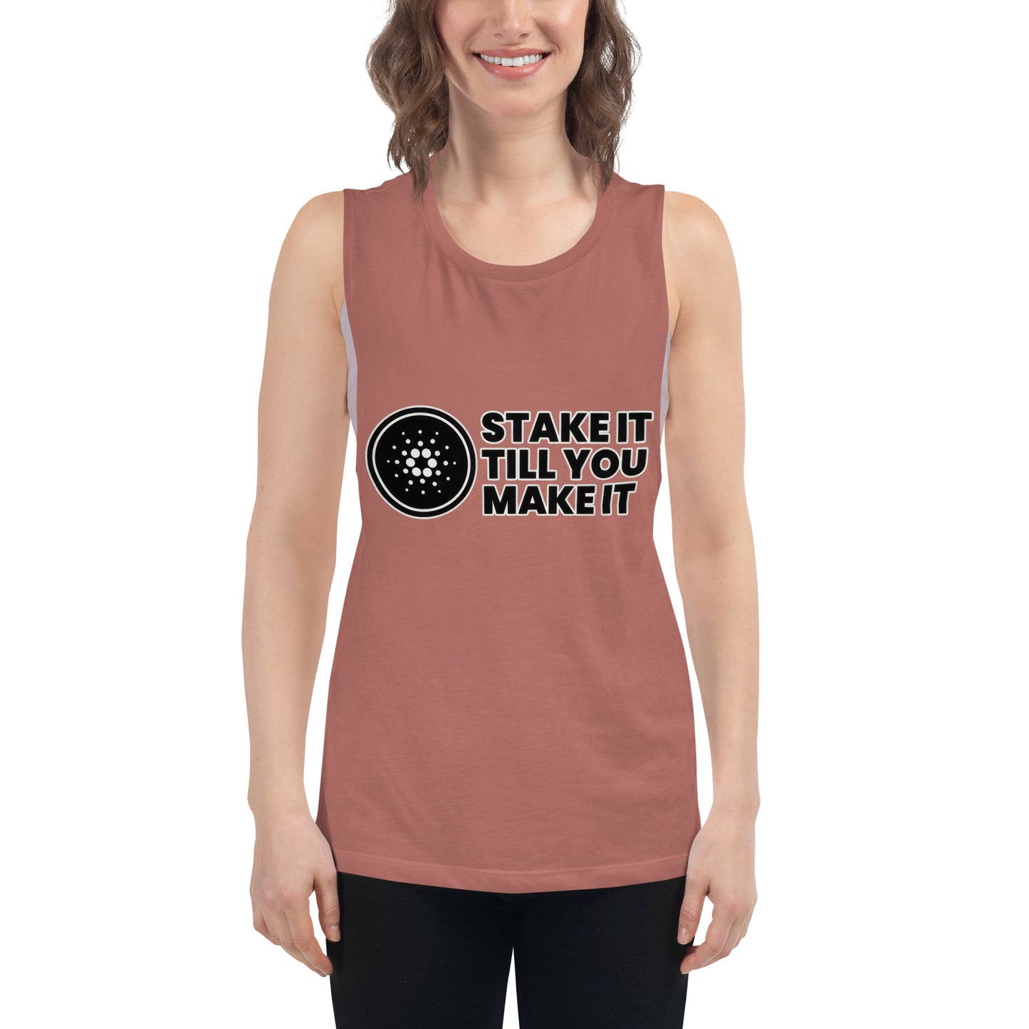 Stake It Till You Make It Cardano - Ladies’ Muscle Tank