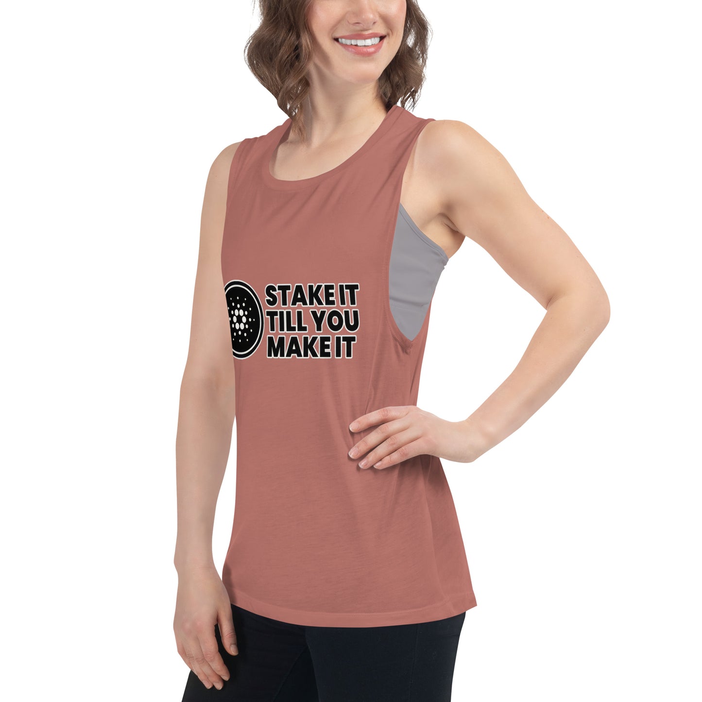 Stake It Till You Make It Cardano - Ladies’ Muscle Tank