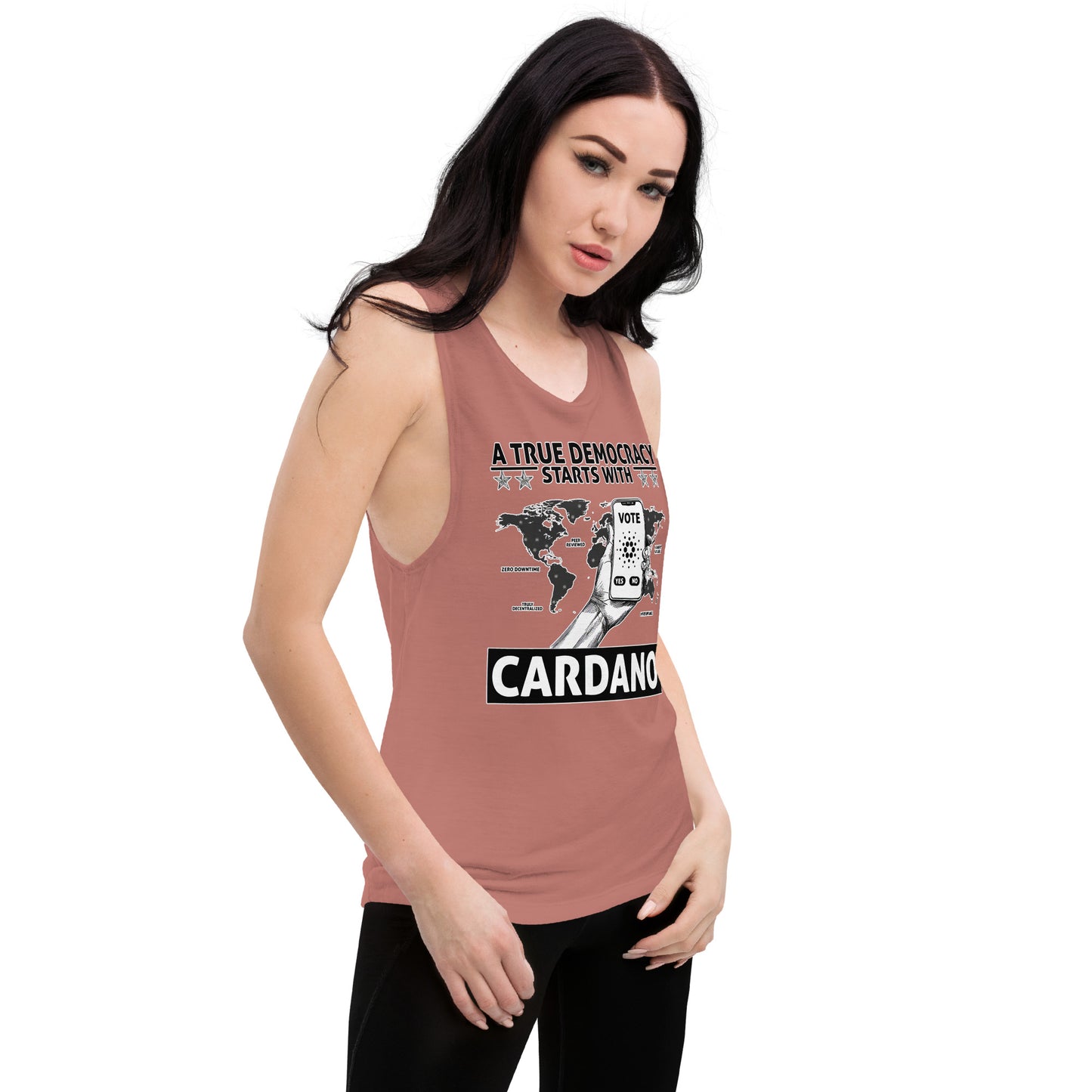 True Cardano Democracy - Ladies’ Muscle Tank