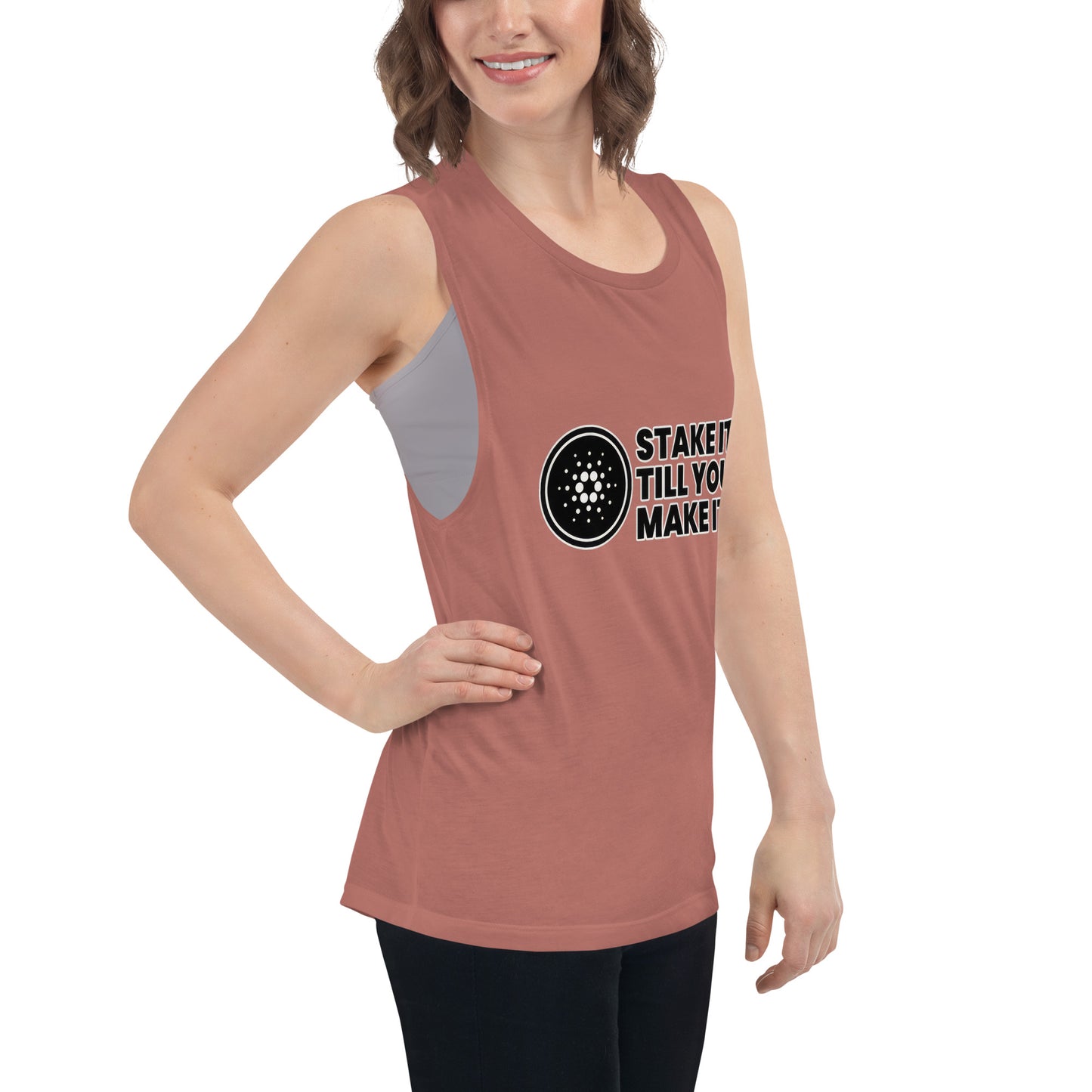 Stake It Till You Make It Cardano - Ladies’ Muscle Tank