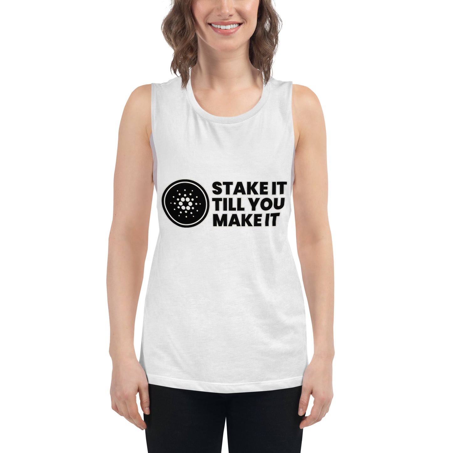 Stake It Till You Make It Cardano - Ladies’ Muscle Tank