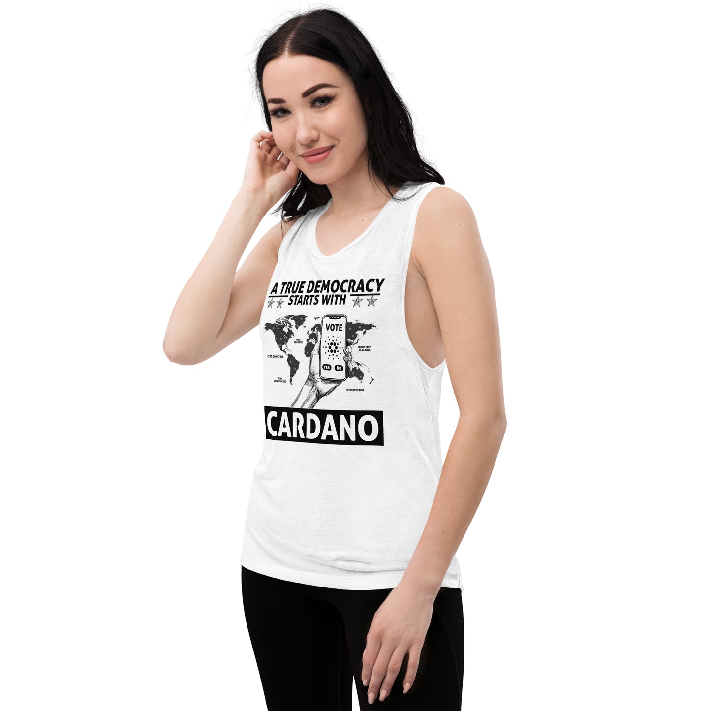 True Cardano Democracy - Ladies’ Muscle Tank