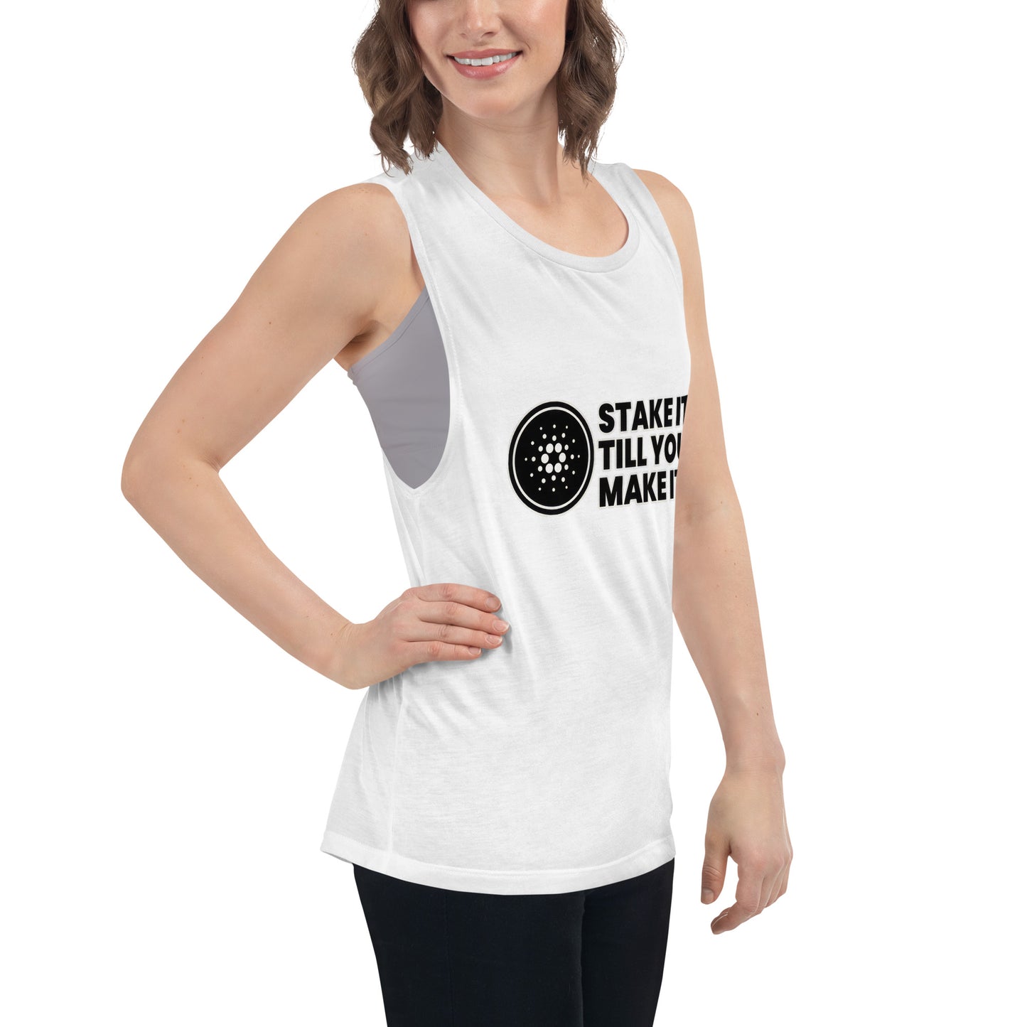 Stake It Till You Make It Cardano - Ladies’ Muscle Tank